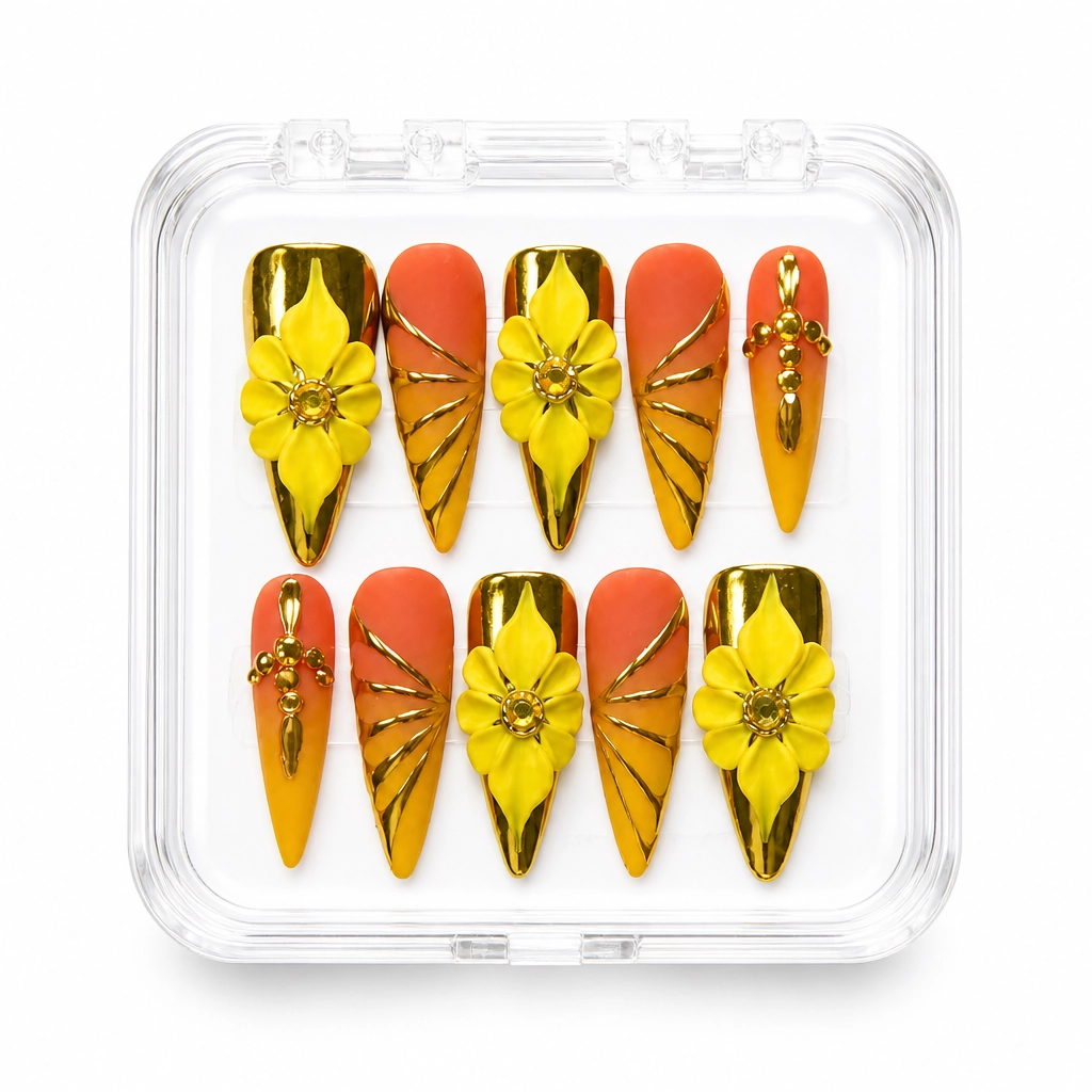 Press-on Nails Wholesale $9.90 Sunny Geometry by Yabe Vietnam