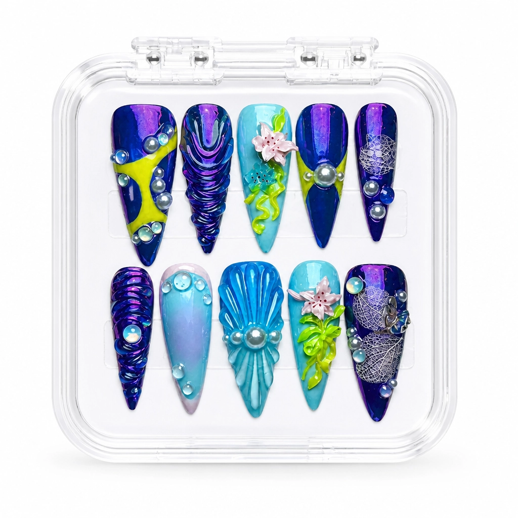 Press-on Nails Wholesale $9.90 Mermaid Serenity by Yabe Vietnam