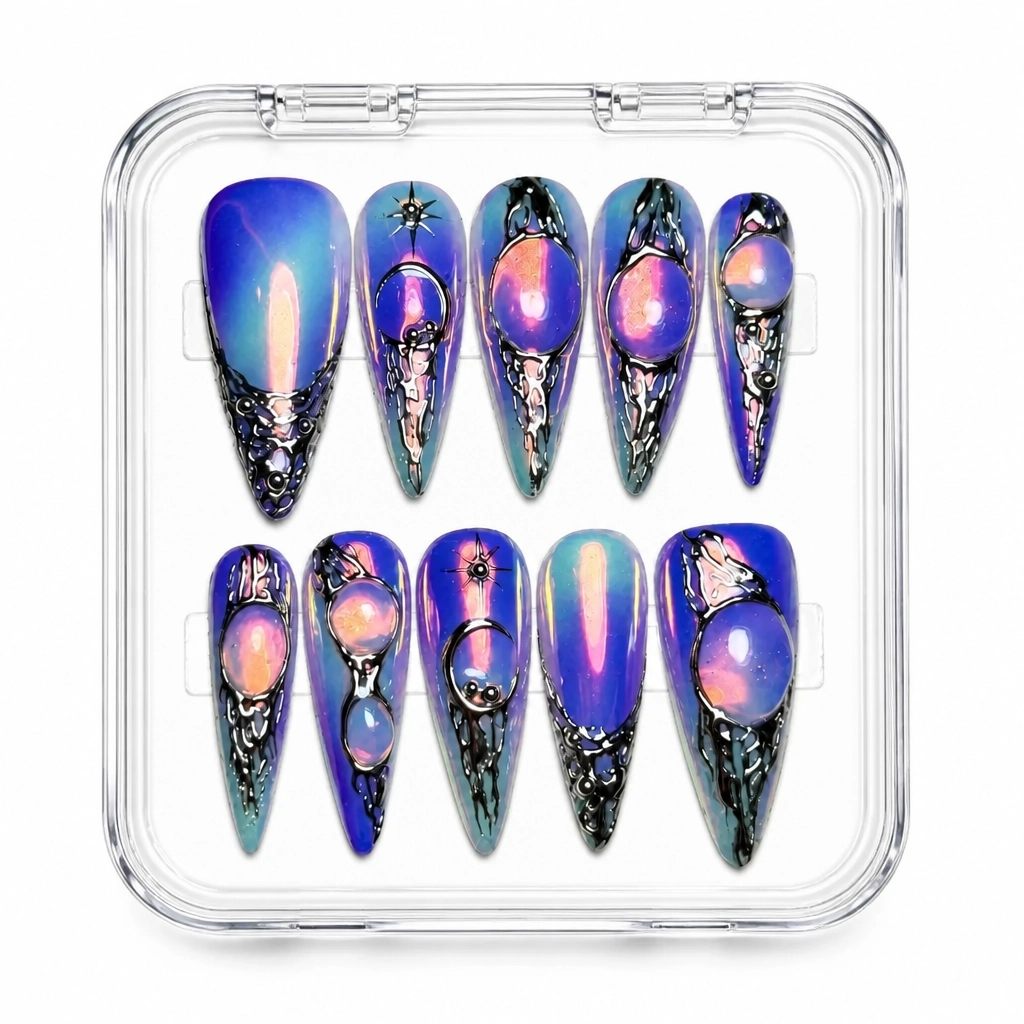 Press-on Nails Wholesale $9.90 Celestial Lace by Yabe Vietnam