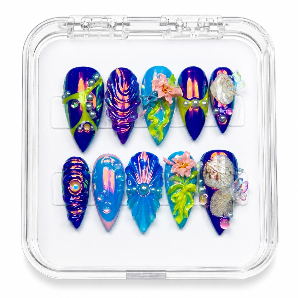 Press-on Nails Wholesale $9.90 Neon Prism by Yabe Vietnam
