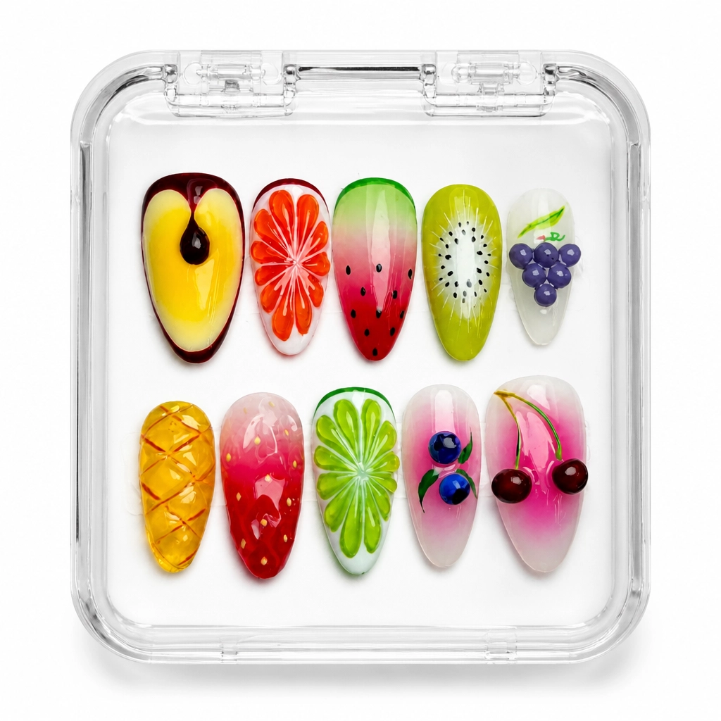 Press-on Nails Wholesale $9.90 Fruit Fusion Luxe by Yabe Vietnam