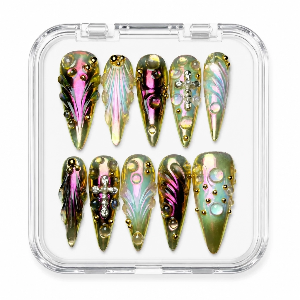 Press-on Nails Wholesale $9.90 Iridescent Luxe by Yabe Vietnam