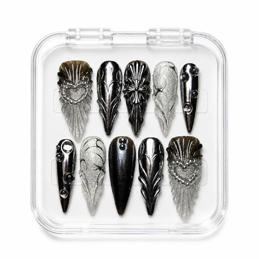 Press-on Nails Wholesale $9.90 Midnight Chandelier by Yabe Vietnam