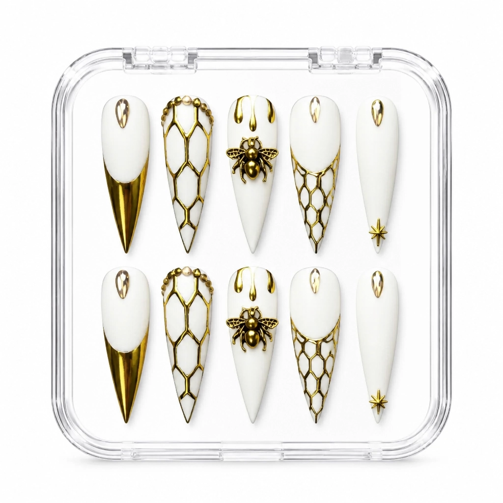 Press-on Nails Wholesale $9.90 Gilded Geometry by Yabe Vietnam