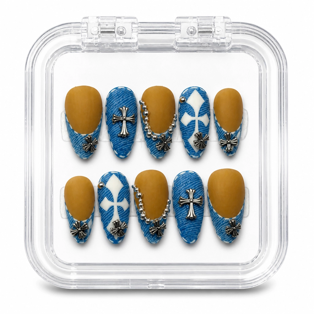 Press-on Nails Wholesale $9.90 Denim Luxe by Yabe Vietnam