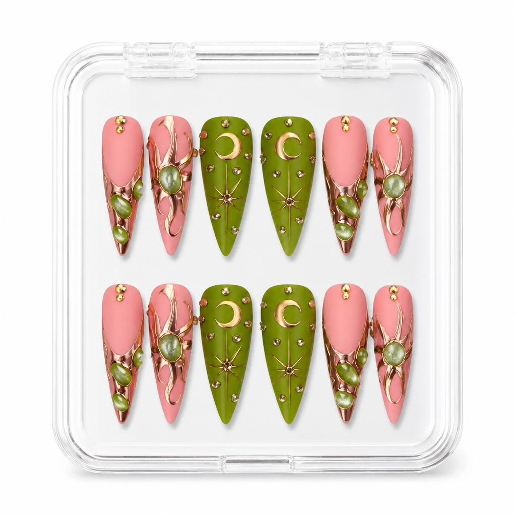 Press-on Nails Wholesale $9.90 Celestial Botanica by Yabe Vietnam