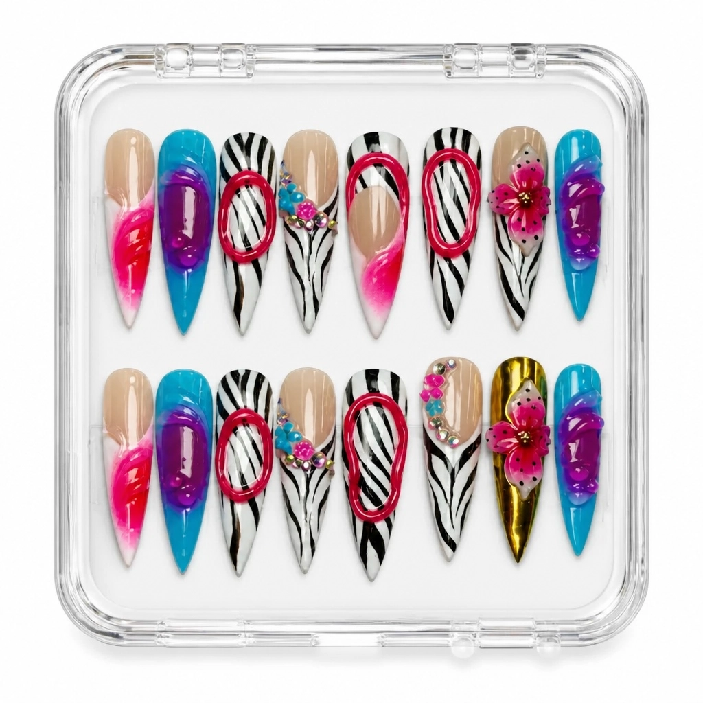 Press-on Nails Wholesale $9.90 Ombre Blue Chrome by Yabe Vietnam