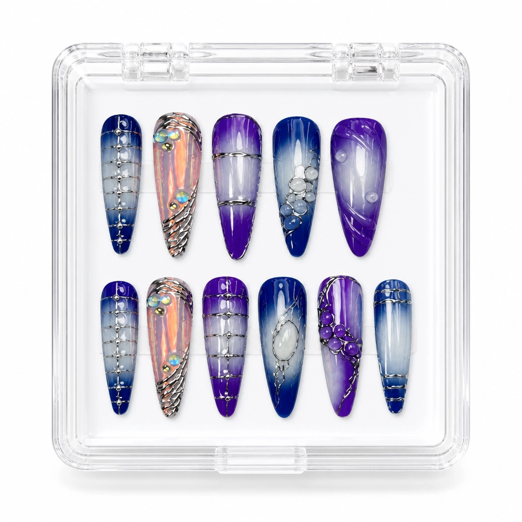Press-on Nails Wholesale $9.90 Celestial Glamour by Yabe Vietnam