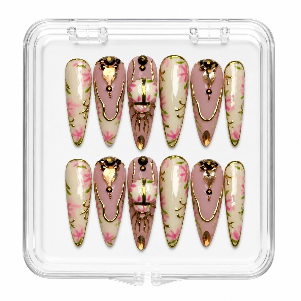 Press-on Nails Wholesale $9.90 Marble Luxe by Yabe Vietnam