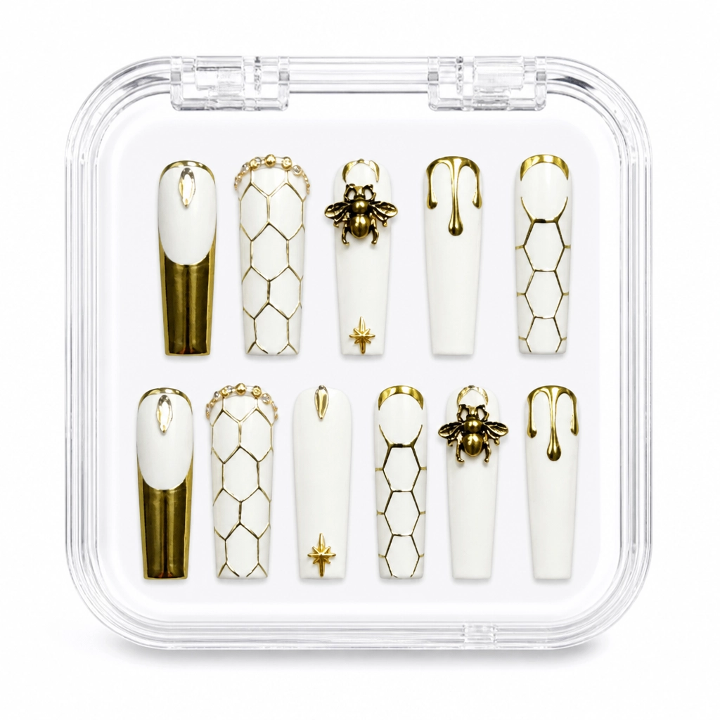 Press-on Nails Wholesale $9.90 Aureate Lattice by Yabe Vietnam