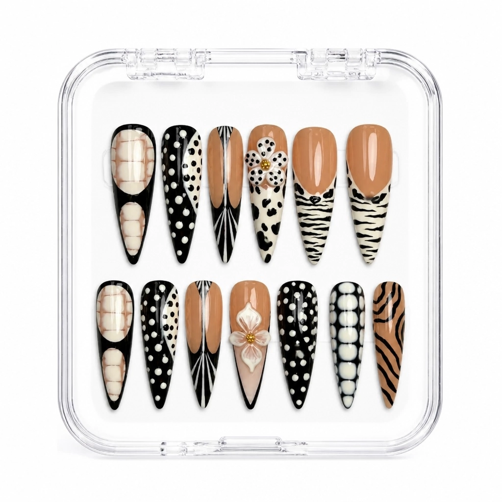 Press-on Nails Wholesale $9.90 Savanna Chic by Yabe Vietnam