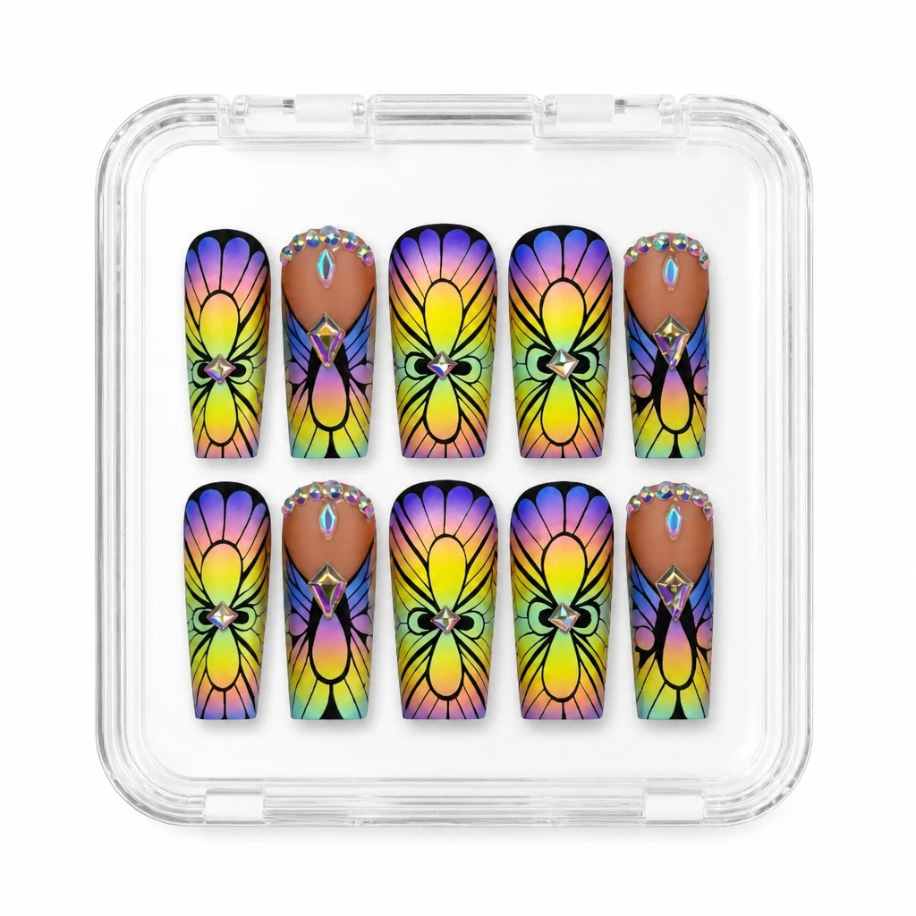 Press-on Nails Wholesale $9.90 Butterfly Bliss by Yabe Vietnam