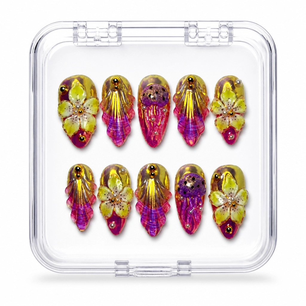 Press-on Nails Wholesale $9.90 Magenta Luxe by Yabe Vietnam