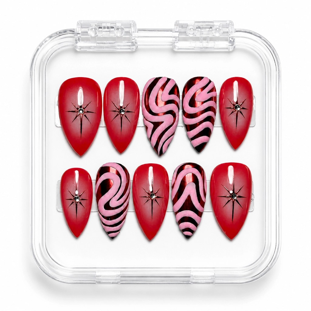 Press-on Nails Wholesale $9.90 Crimson Mystique by Yabe Vietnam