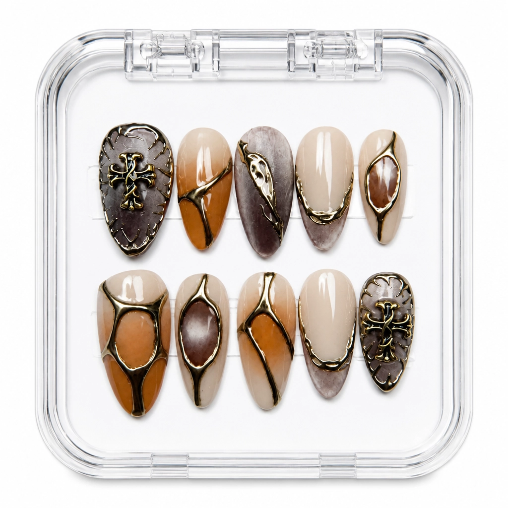 Press-on Nails Wholesale $9.90 Smoky Luxe by Yabe Vietnam