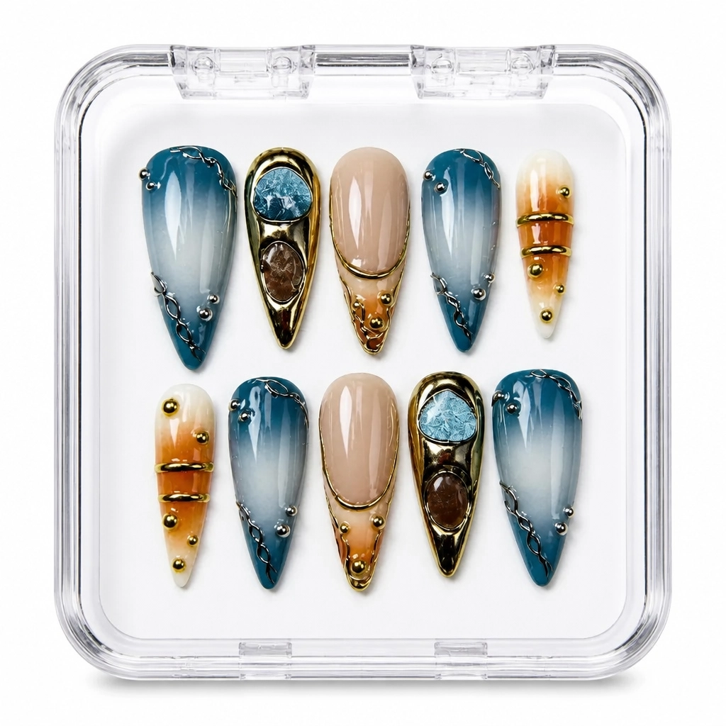 Press-on Nails Wholesale $9.90 Celestial Drip by Yabe Vietnam
