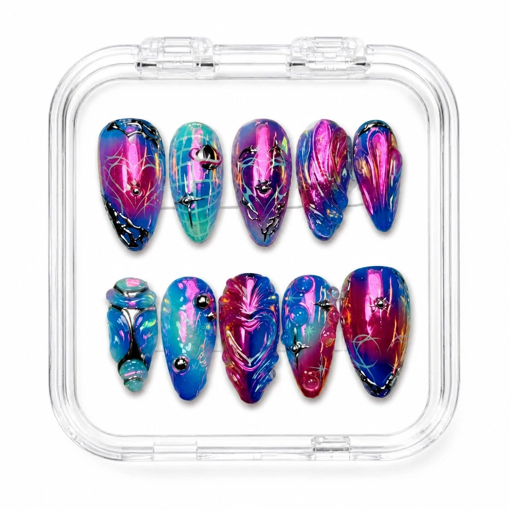 Press-on Nails Wholesale $9.90 Holographic Crush by Yabe Vietnam
