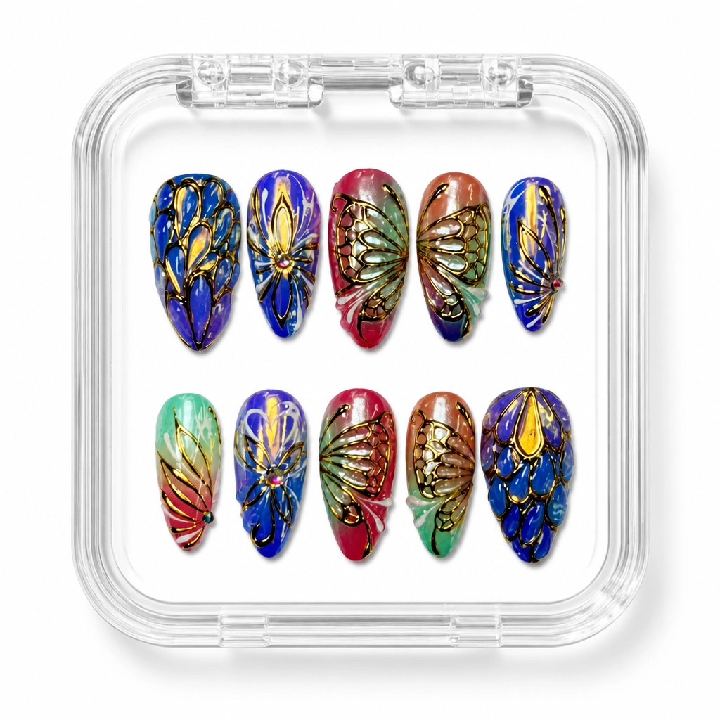 Press-on Nails Wholesale $9.90 Butterfly Luxe by Yabe Vietnam