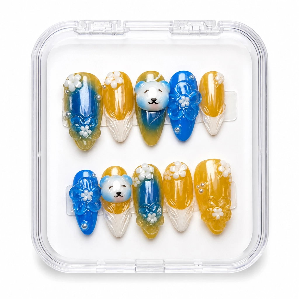 Press-on Nails Wholesale $9.90 Sapphire Aurora by Yabe Vietnam