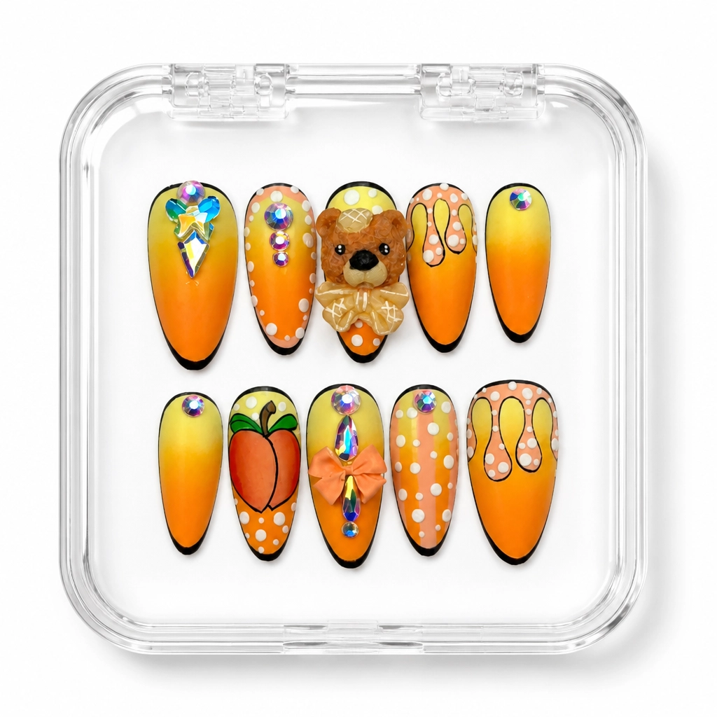 Press-on Nails Wholesale $9.90 Teddy Autumn Bliss by Yabe Vietnam