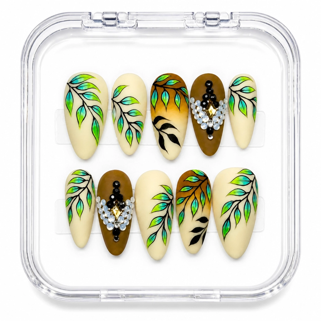 Press-on Nails Wholesale $9.90 Botanical Luxe by Yabe Vietnam