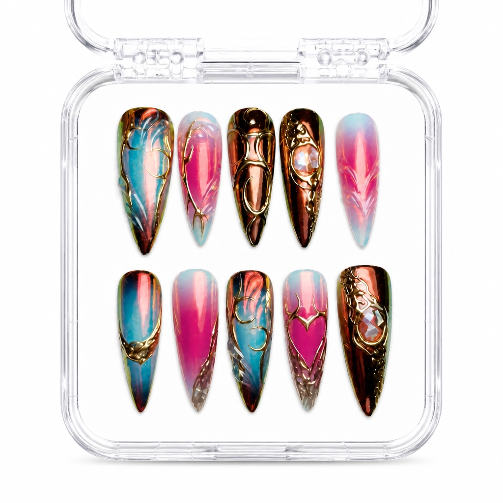 Press-on Nails Wholesale $9.90 Chromatic Flame by Yabe Vietnam