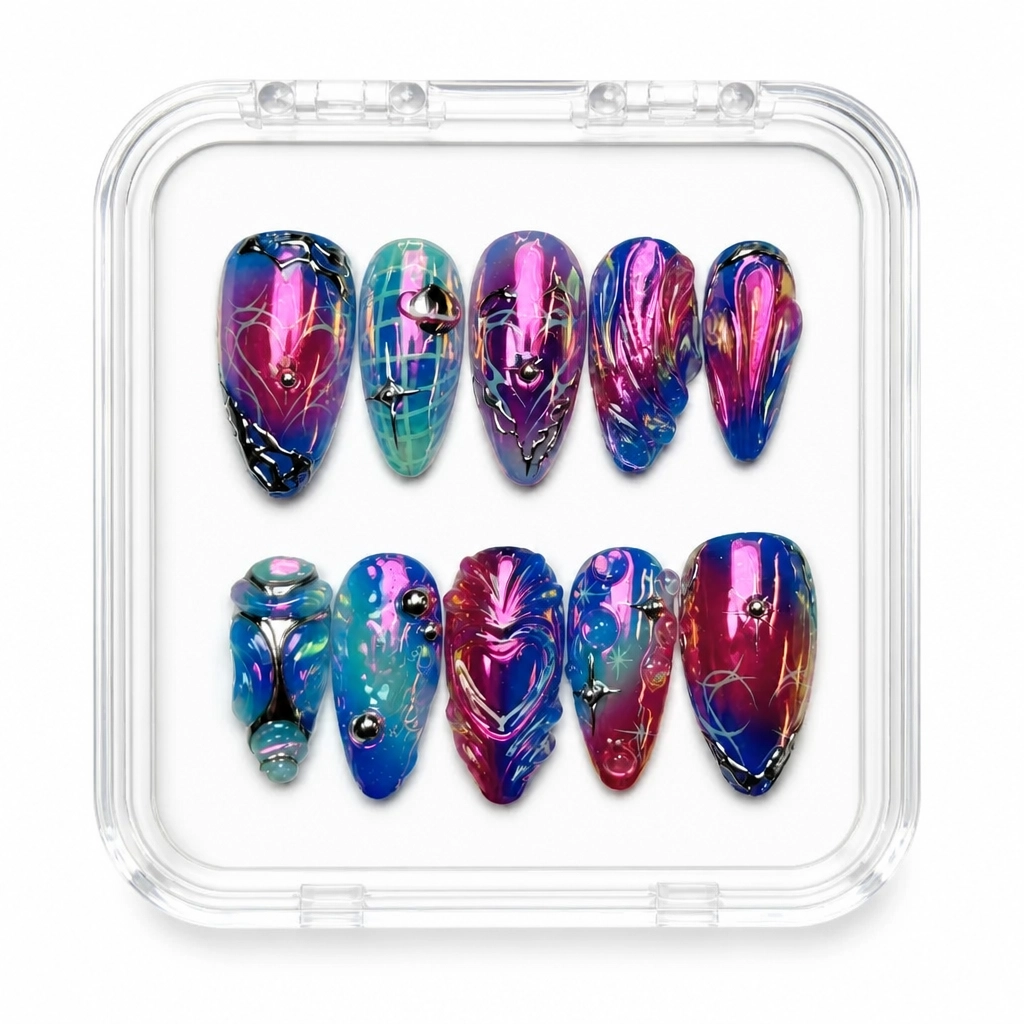 Press-on Nails Wholesale $9.90 Chromatic Prism by Yabe Vietnam
