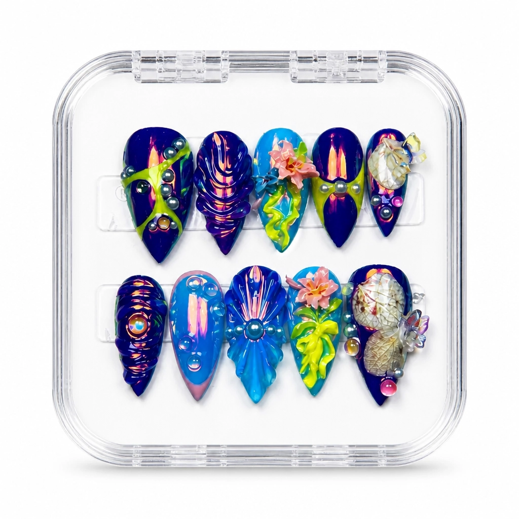 Press-on Nails Wholesale $9.90 Neon Dreamscape by Yabe Vietnam