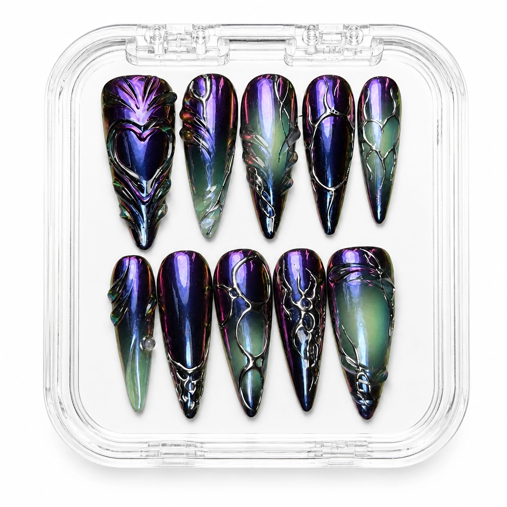 Press-on Nails Wholesale $9.90 Aurora Blitz by Yabe Vietnam
