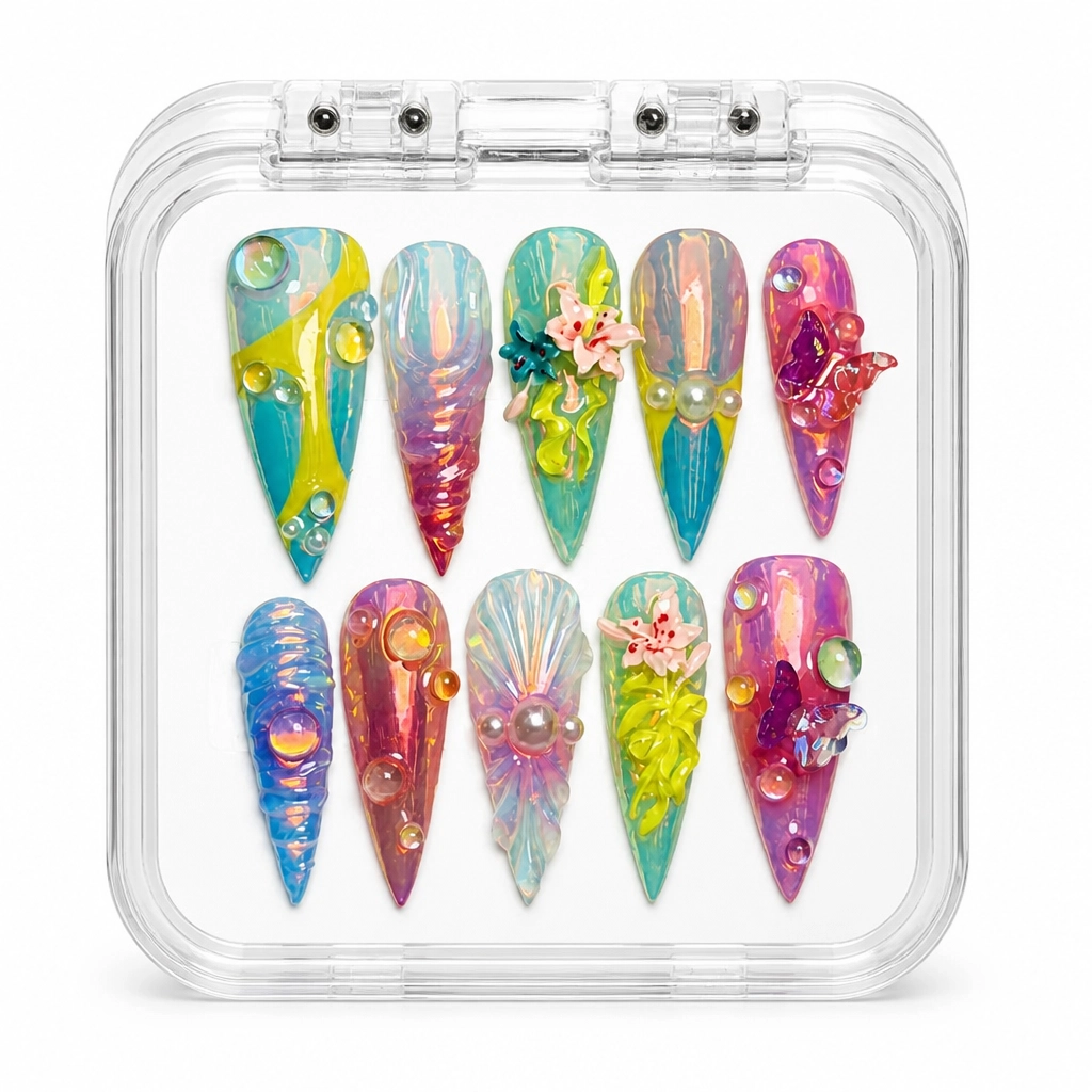 Press-on Nails Wholesale $9.90 Botanical Bliss by Yabe Vietnam