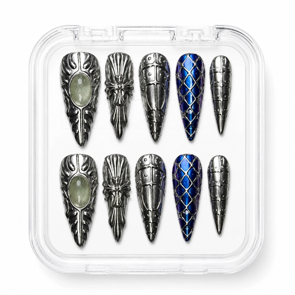 Press-on Nails Wholesale $9.90 Midnight Argyle by Yabe Vietnam