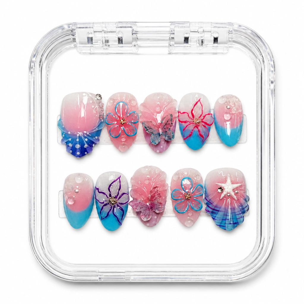 Press-on Nails Wholesale $9.90 Floral Mirage by Yabe Vietnam