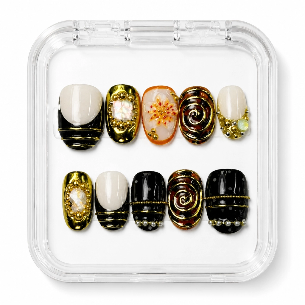 Press-on Nails Wholesale $9.90 Luxe Spiral by Yabe Vietnam