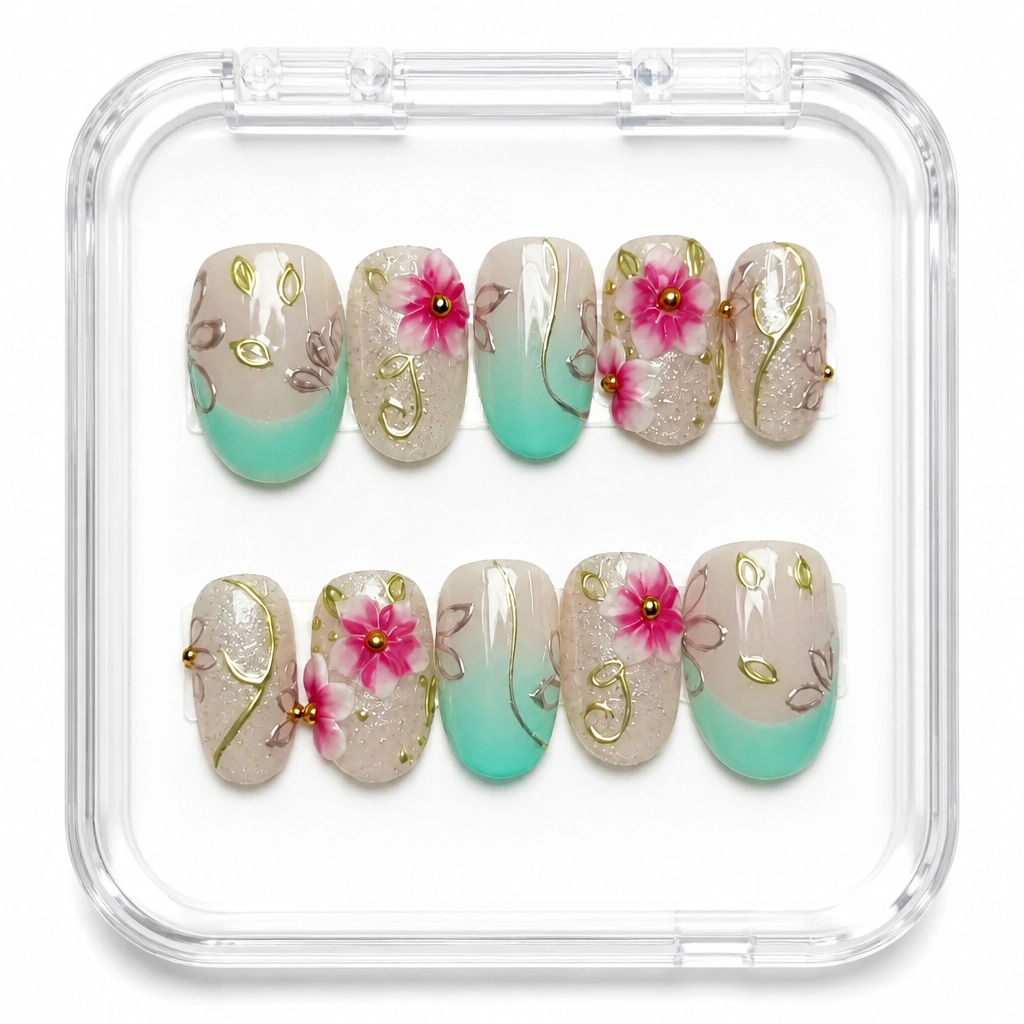 Press-on Nails Wholesale $9.90 Aurora Botanica by Yabe Vietnam