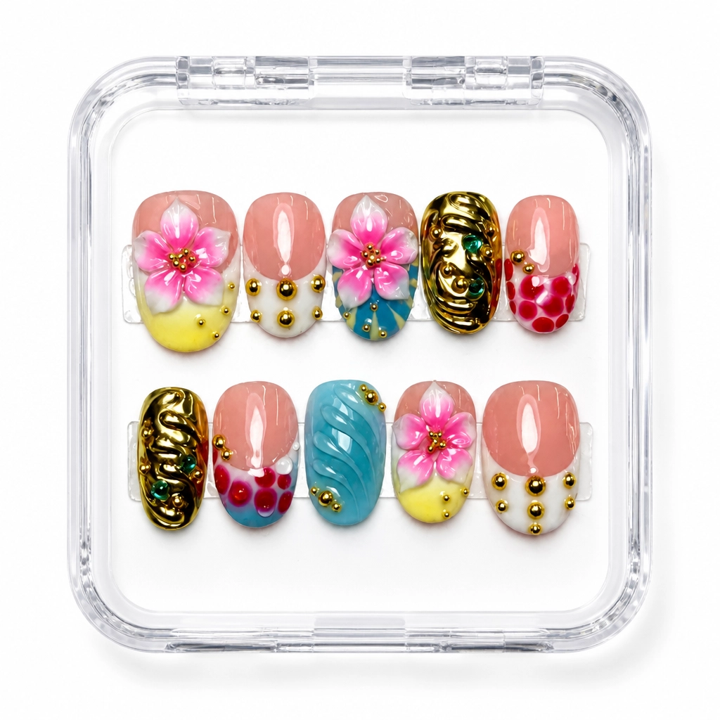 Press-on Nails Wholesale $9.90 Botanical Luxe by Yabe Vietnam