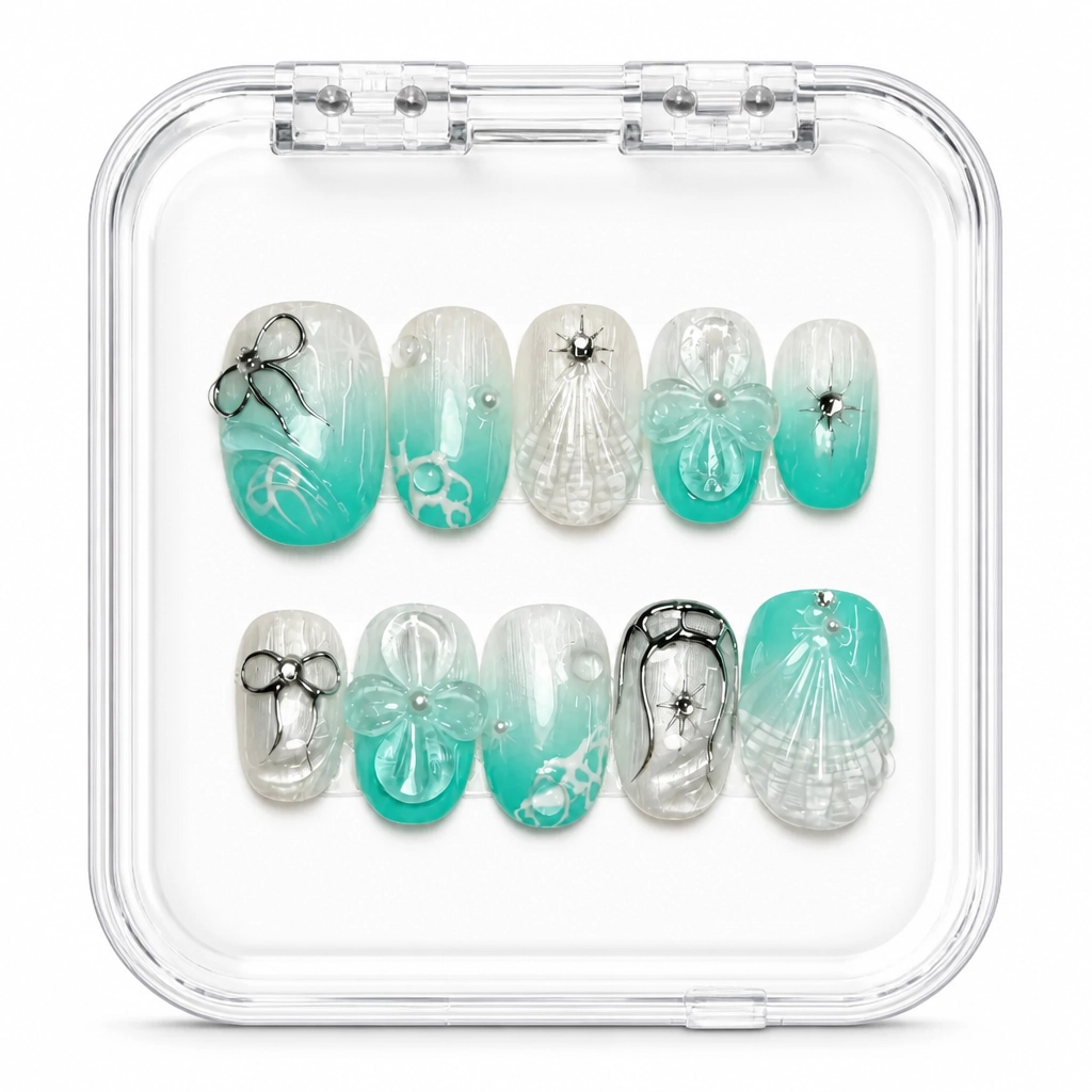 Press-on Nails Wholesale $9.90 Oceanic Mystique by Yabe Vietnam