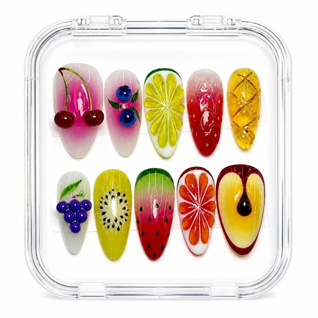 Press-on Nails Wholesale $9.90 Citrus Delight by Yabe Vietnam