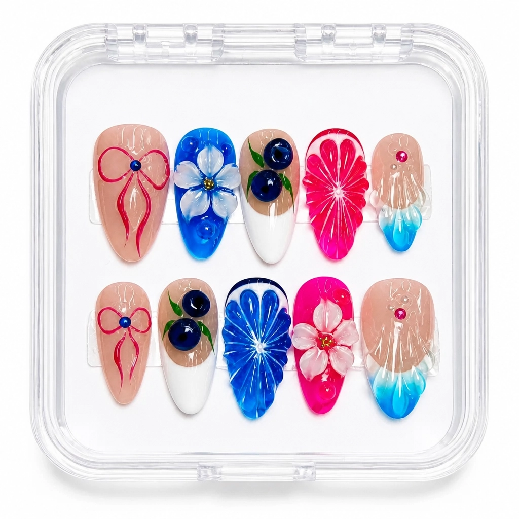 Press-on Nails Wholesale $9.90 Bloom Prismatic by Yabe Vietnam