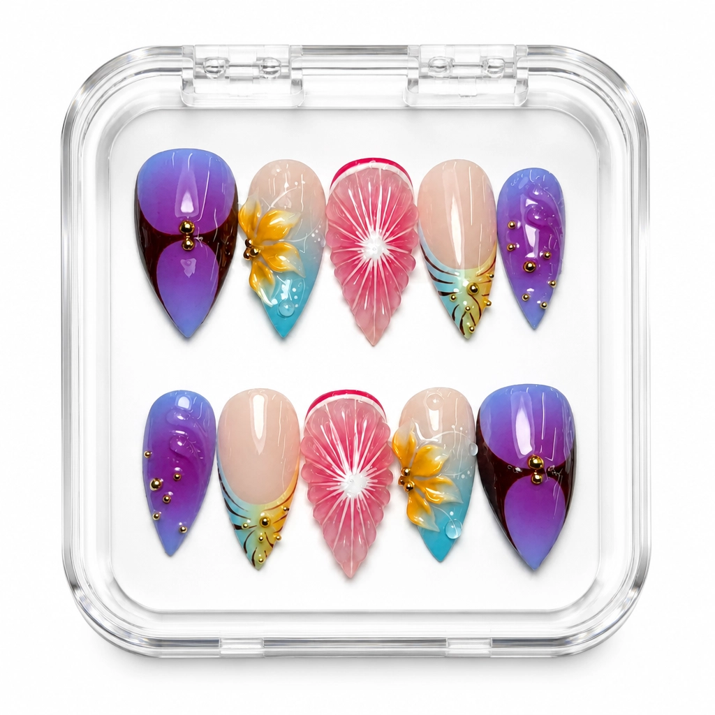Press-on Nails Wholesale $9.90 Celestial Bloom by Yabe Vietnam