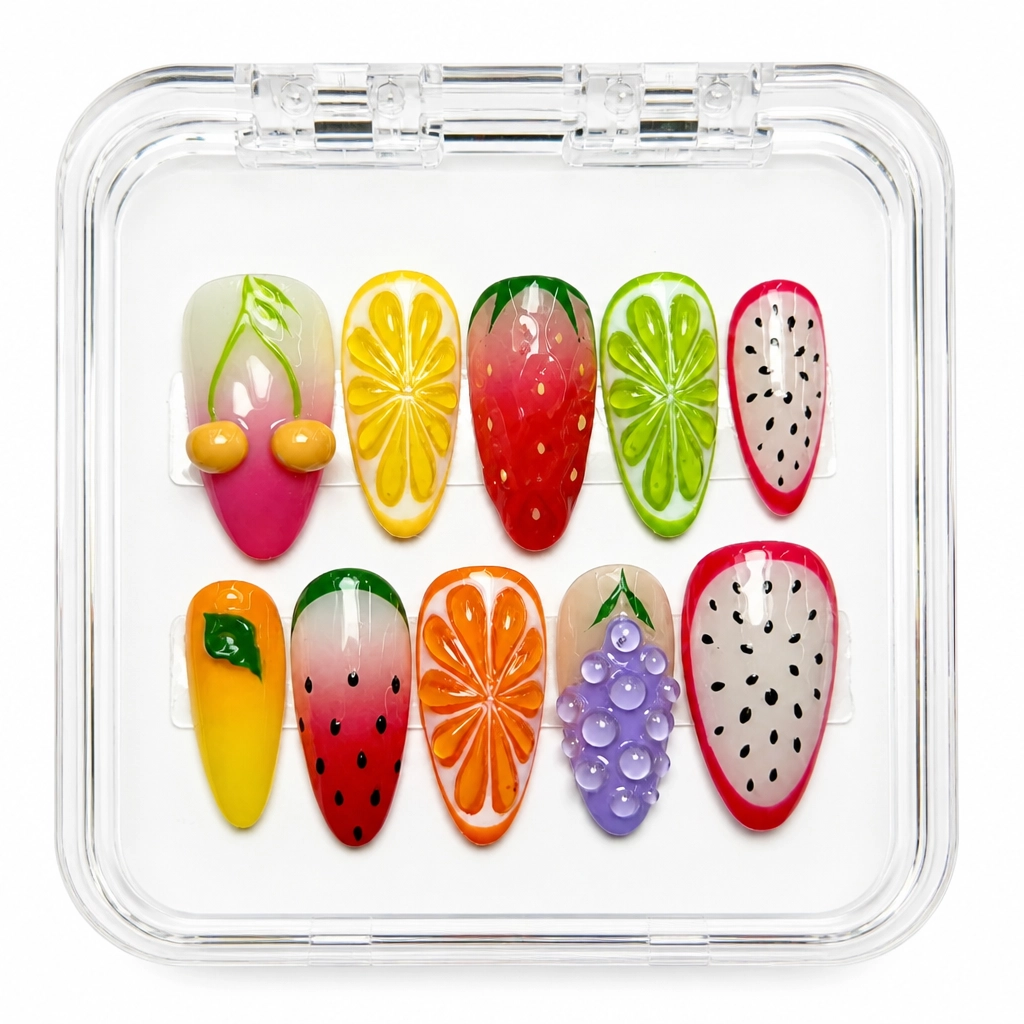 Press-on Nails Wholesale $9.90 Fruit Fantasia by Yabe Vietnam
