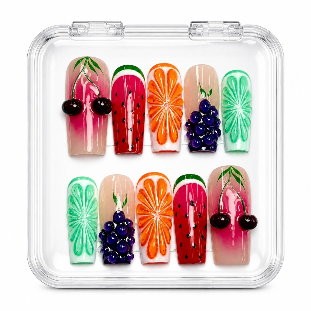 Press-on Nails Wholesale $9.90 Fruit Cocktail Luxe by Yabe Vietnam