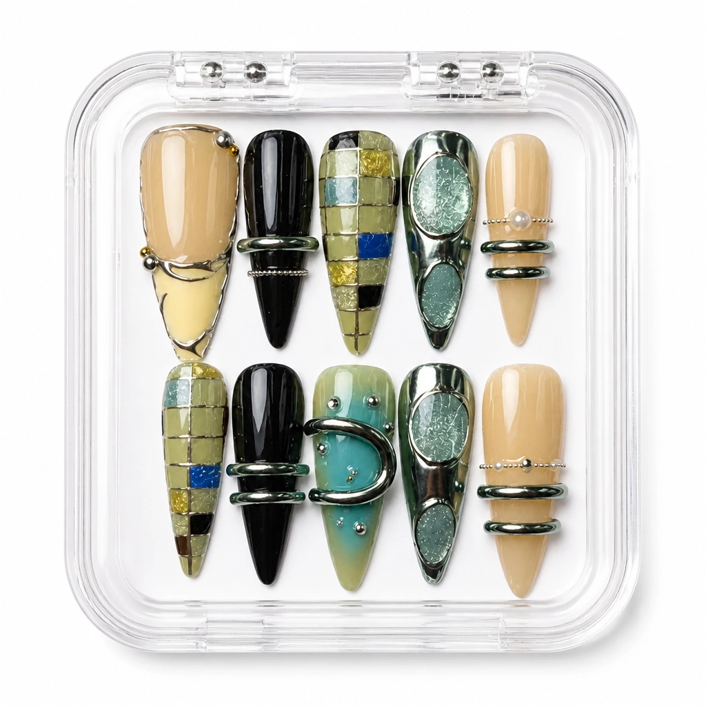 Press-on Nails Wholesale $9.90 Celestial Cream by Yabe Vietnam