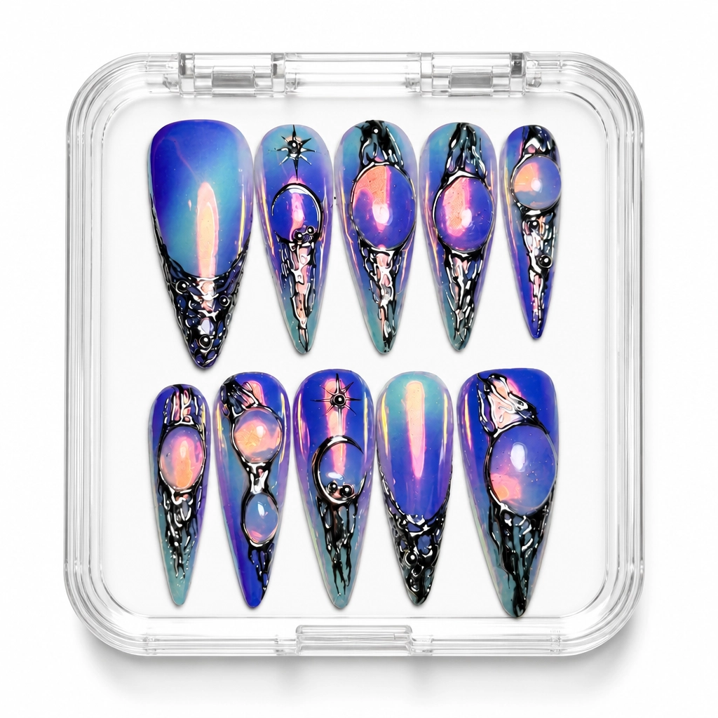Press-on Nails Wholesale $9.90 Cosmic Aurora by Yabe Vietnam