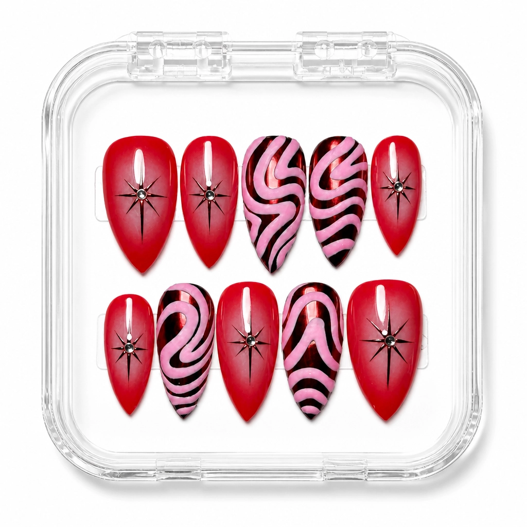 Press-on Nails Wholesale $9.90 Crimson Mystique by Yabe Vietnam