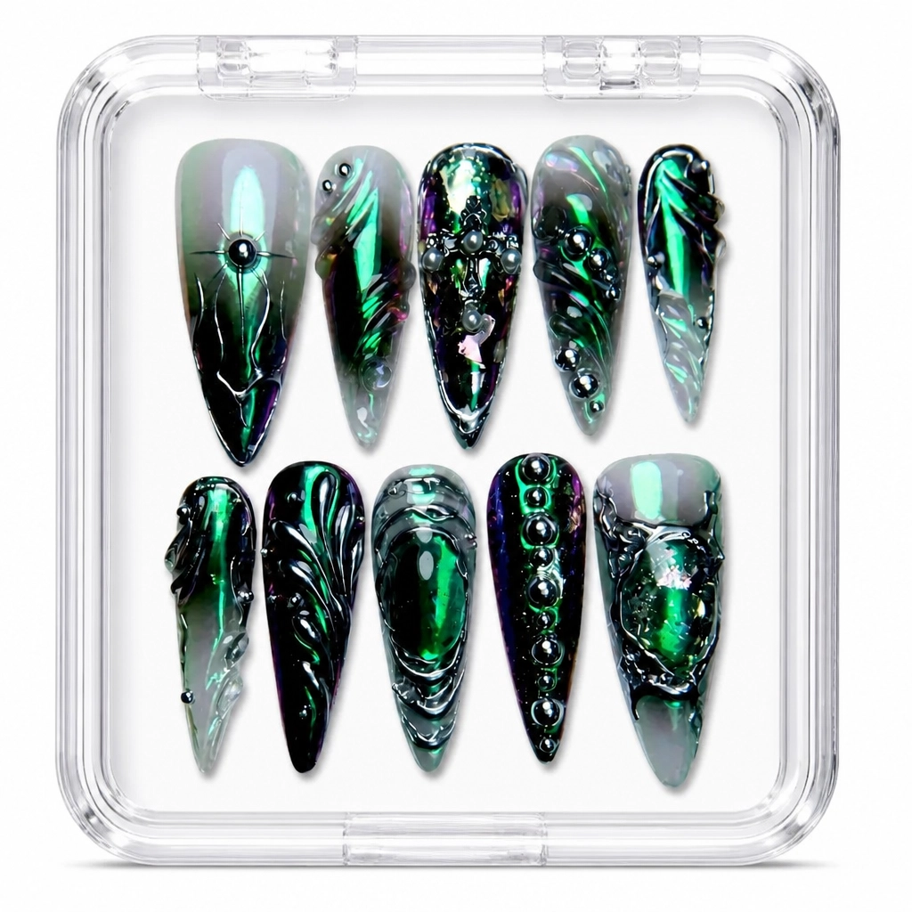 Press-on Nails Wholesale $9.90 Neon Abyss by Yabe Vietnam