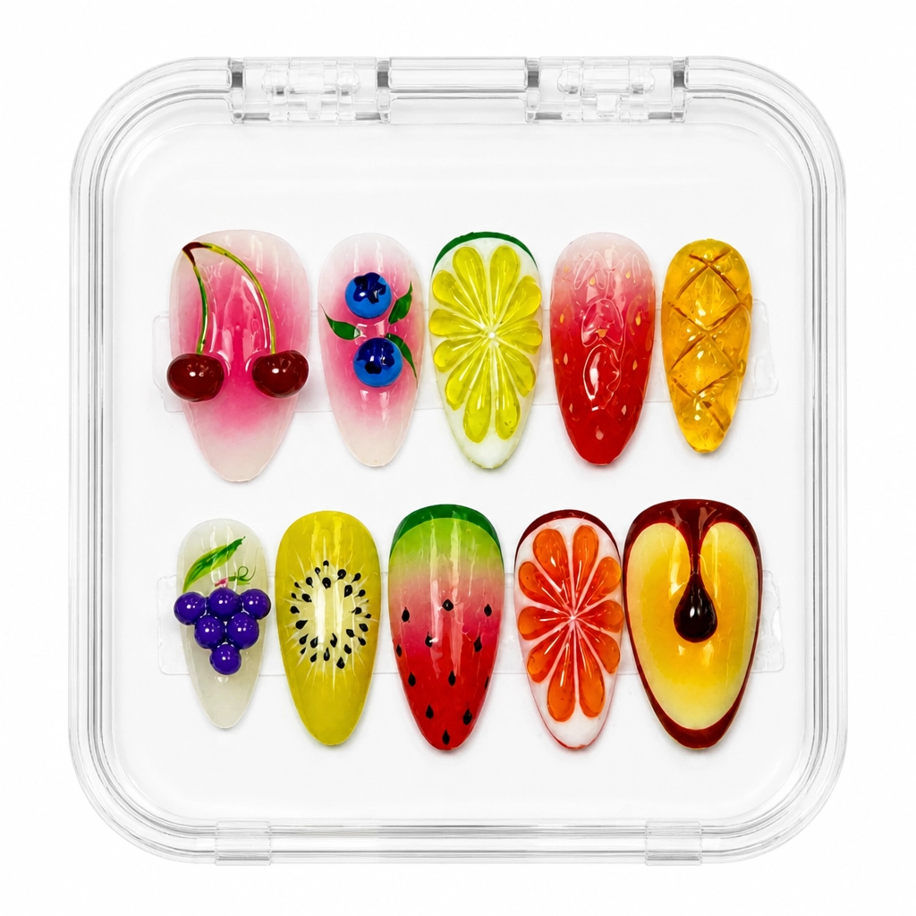 Press-on Nails Wholesale $9.90 Citrus Luxe by Yabe Vietnam