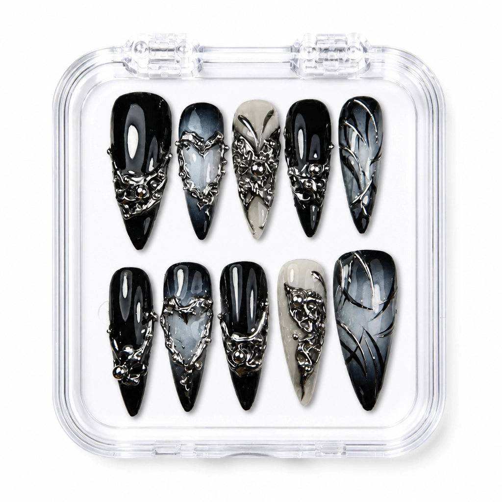 Press-on Nails Wholesale $9.90 Gothic Glamour by Yabe Vietnam