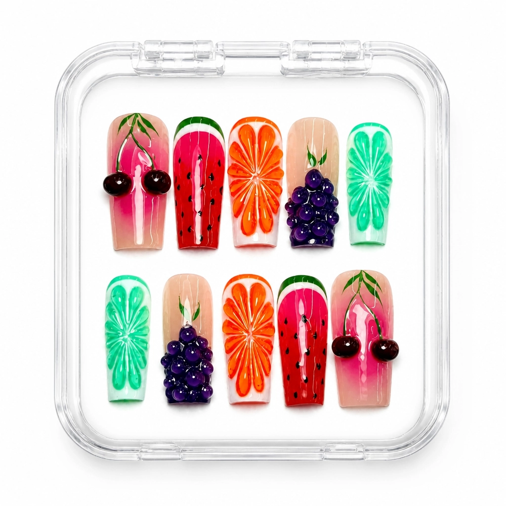 Press-on Nails Wholesale $9.90 Fruity Splash by Yabe Vietnam