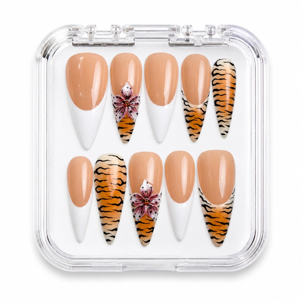 Press-on Nails Wholesale $9.90 Tropical Tiger by Yabe Vietnam