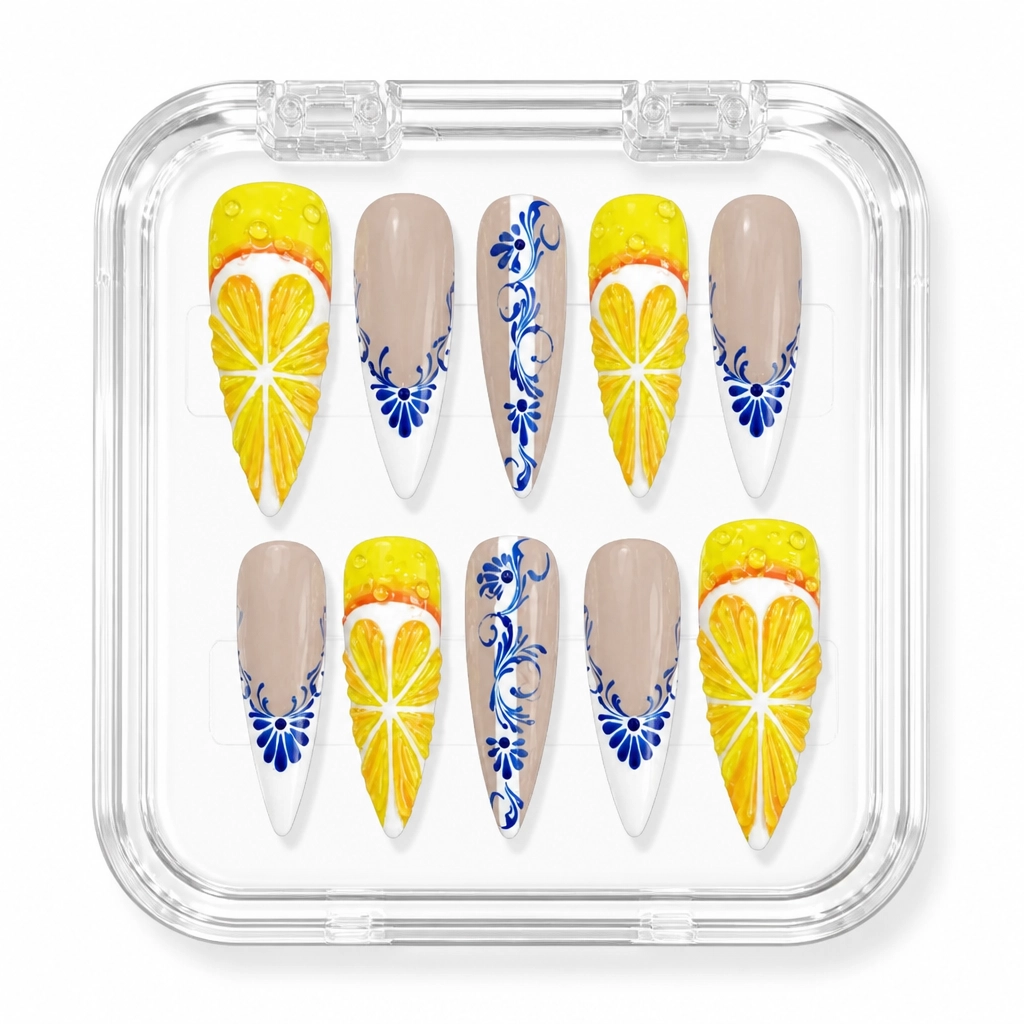 Press-on Nails Wholesale $9.90 Citrus Blossom by Yabe Vietnam